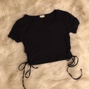 Black crop top